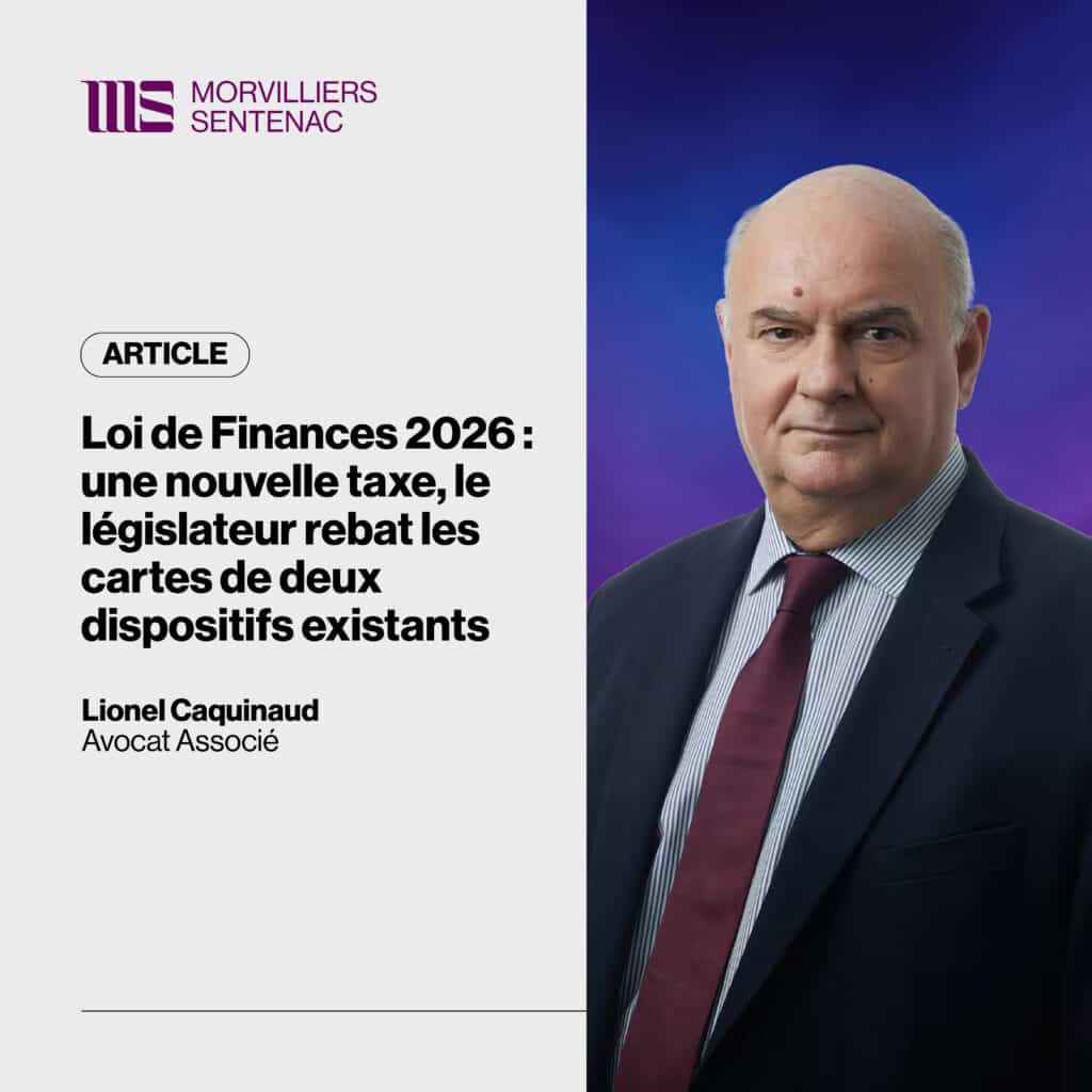 Illustration d'un article sur la loi de Finances 2026 par le cabinet Morvilliers Sentenac